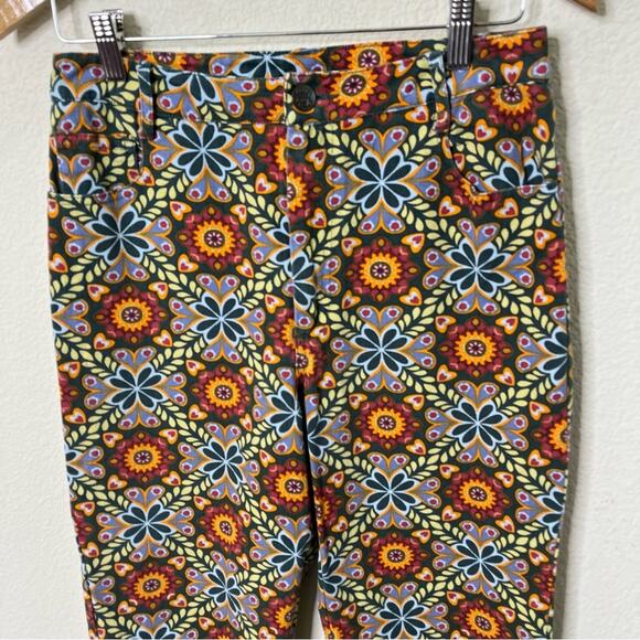 Lucy & Yak Dana Trousers Kaleidoscopic Floral Iris Print Retro Womens Size 28 - Picture 4 of 10